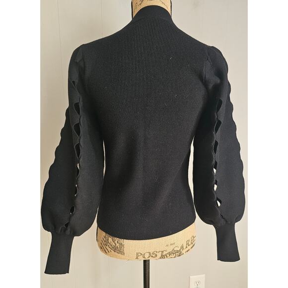 Love Token Ophelia Cut Sleeve Sweater, Black, NEW,  Size S - Picture 10 of 14